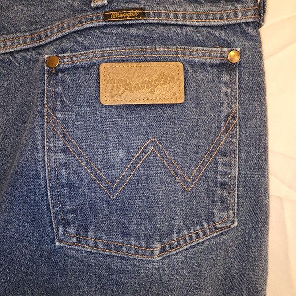Men's MADE in the USA Prewashed Relaxed Fit WRANGLER Cowboy Cut Jeans Sz 42x32 - Picture 6 of 10